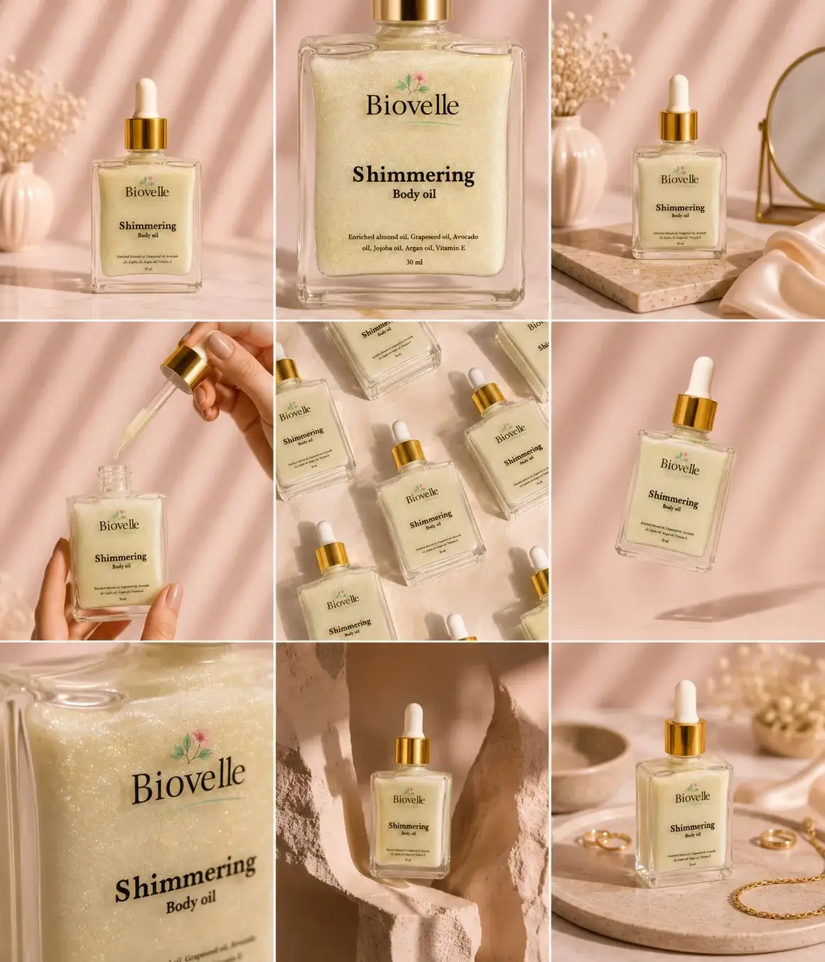Shimmering Dry Body Oil white silver✨